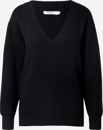 NA-KD Sweater in Black: front