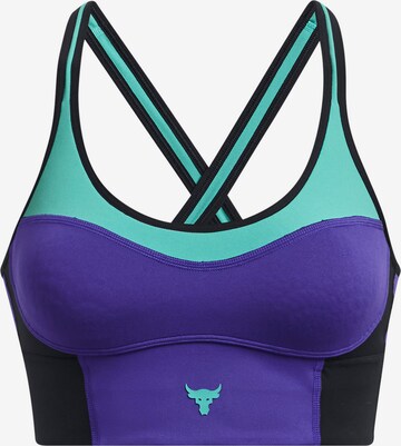 UNDER ARMOUR Bralette Sports Bra 'Project Rock' in Purple: front