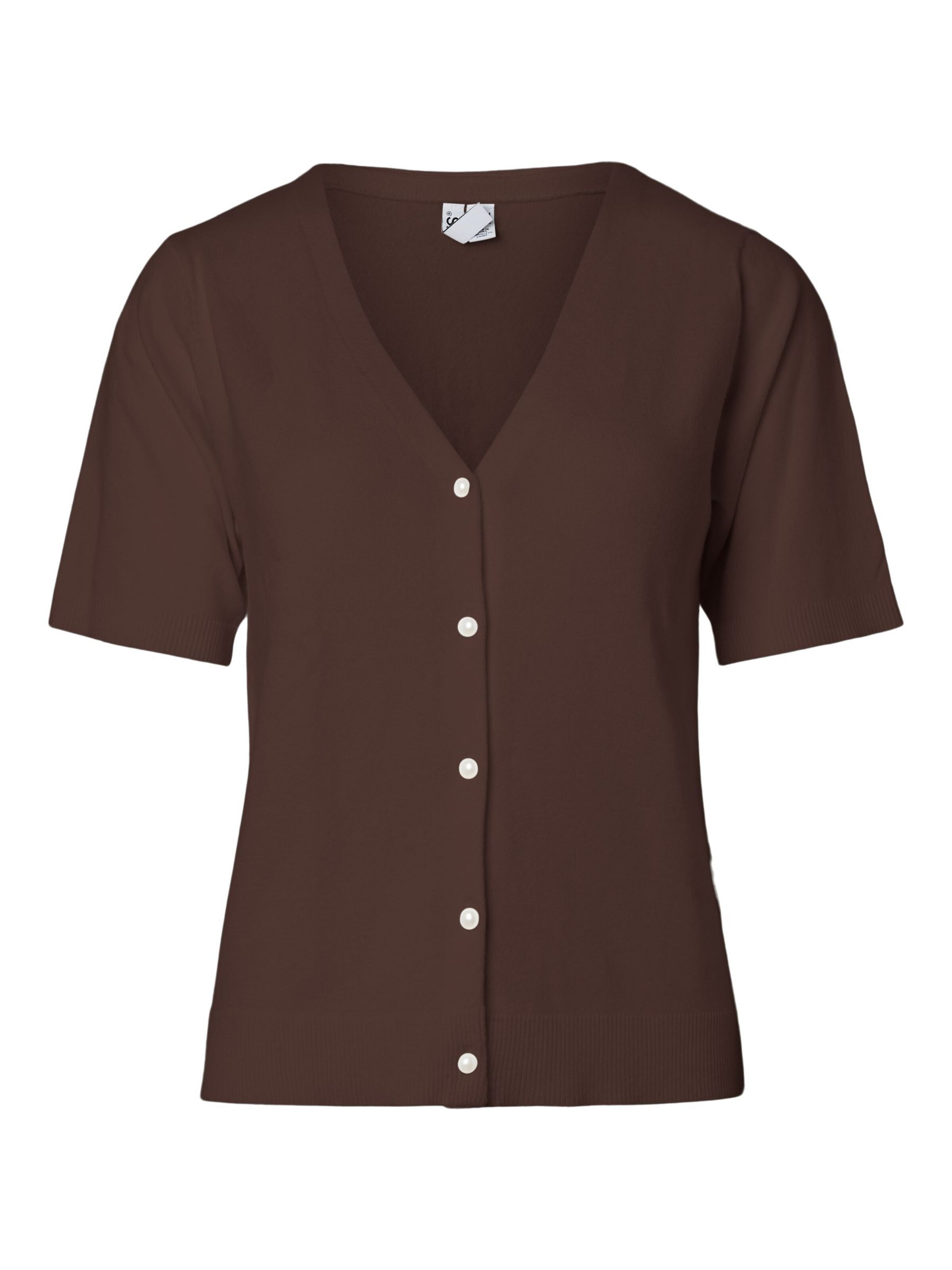 Cardigan 'PCNora' PIECES en marron : devant