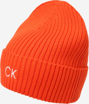 Berretto di Calvin Klein in arancione: frontale