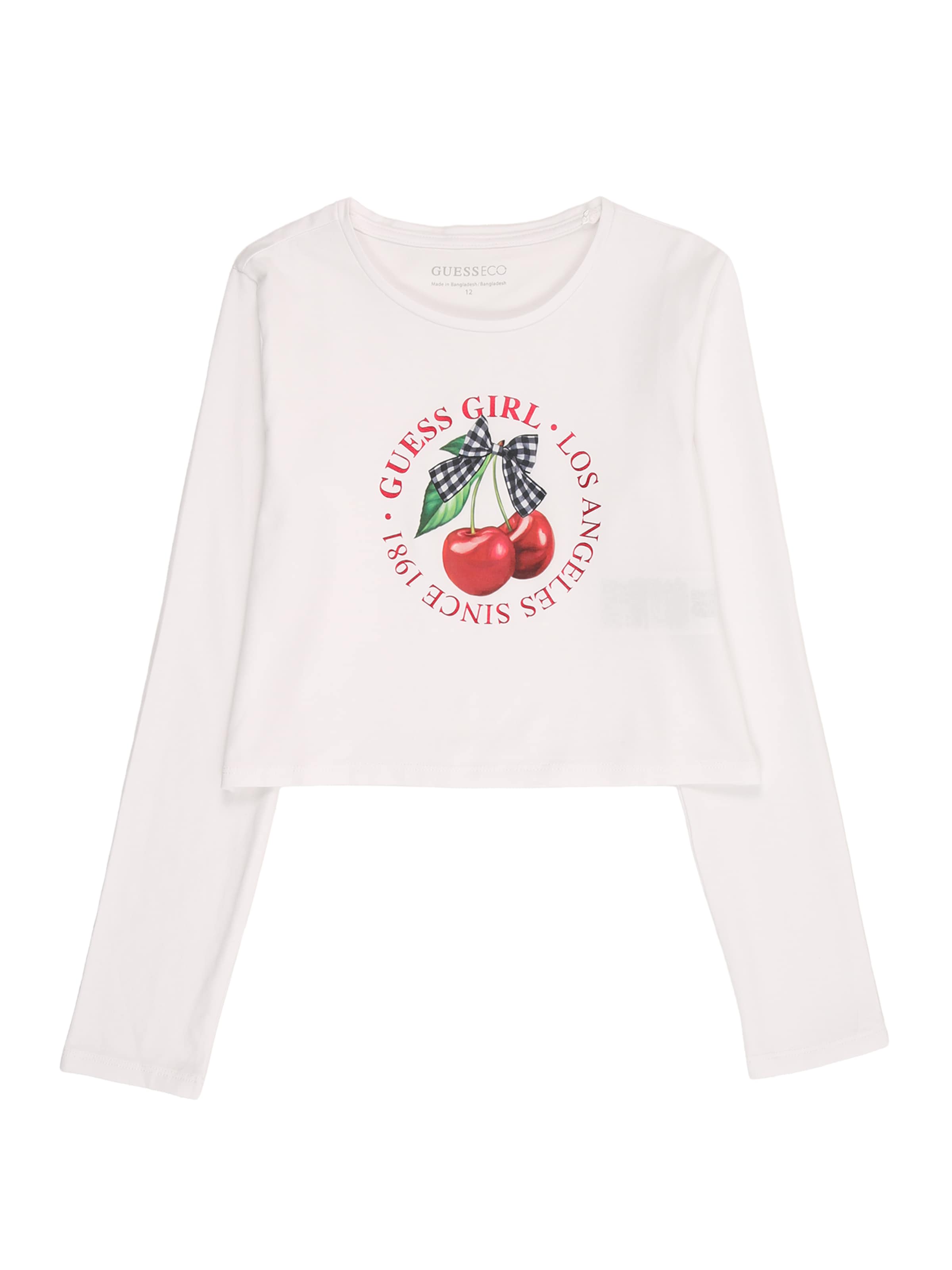 GUESS - Camiseta en blanco: frente