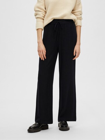 SELECTED Loosefit Bukser 'SLFLINNIE-GULIA' i sort: forside