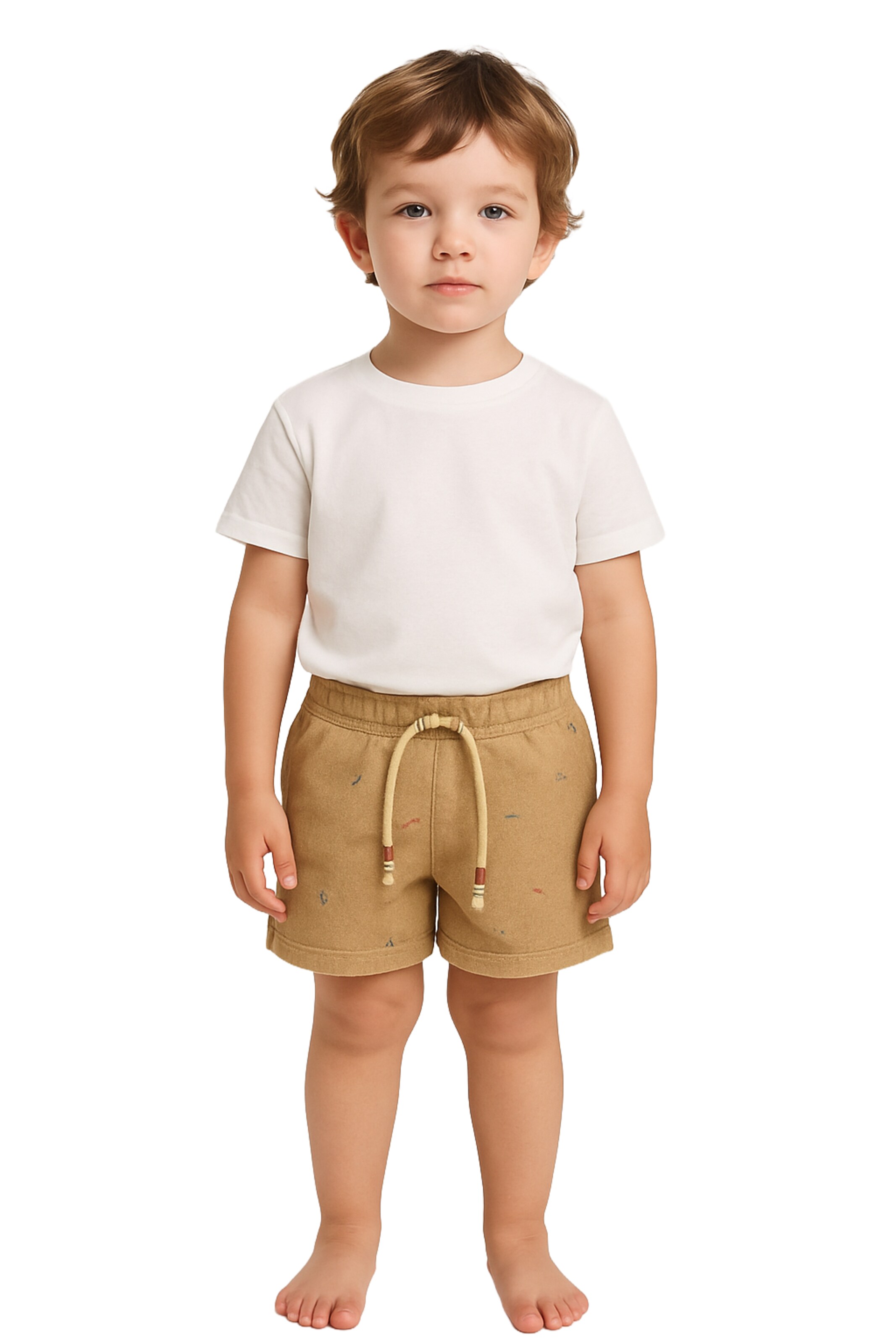 Regular Pantalon Panço en beige : devant