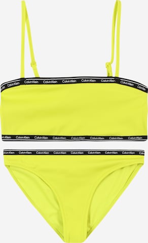 Calvin Klein Swimwear Bygelfri behå Bikini i gul: framsida
