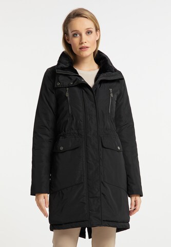 DreiMaster Klassik Winterparka in Zwart: voorkant