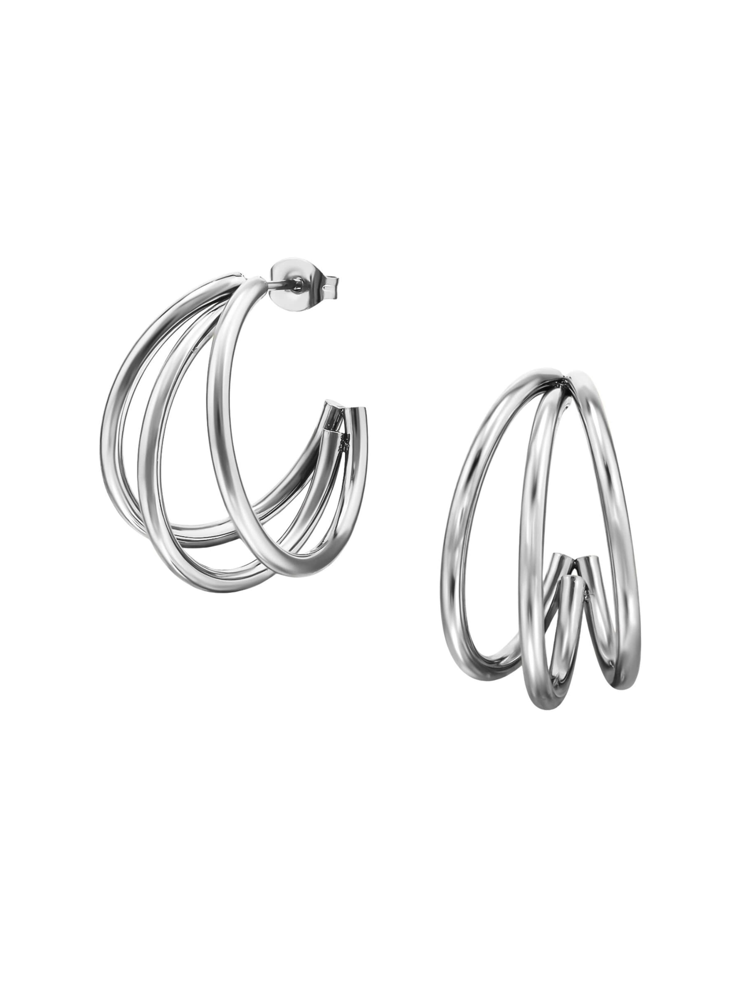 Maxte Ohrringe‌‌‌‌‌‌‌ in Silber: Vorderseite