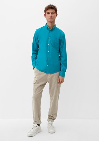 s.Oliver - Ajuste estrecho Camisa en azul