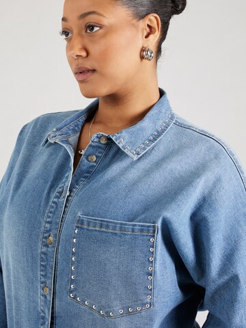 ONLY Carmakoma Bluse 'CARGrace' in Blau