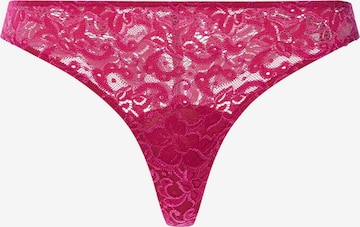 Hanro Thong 'French Lace' in Purple: front