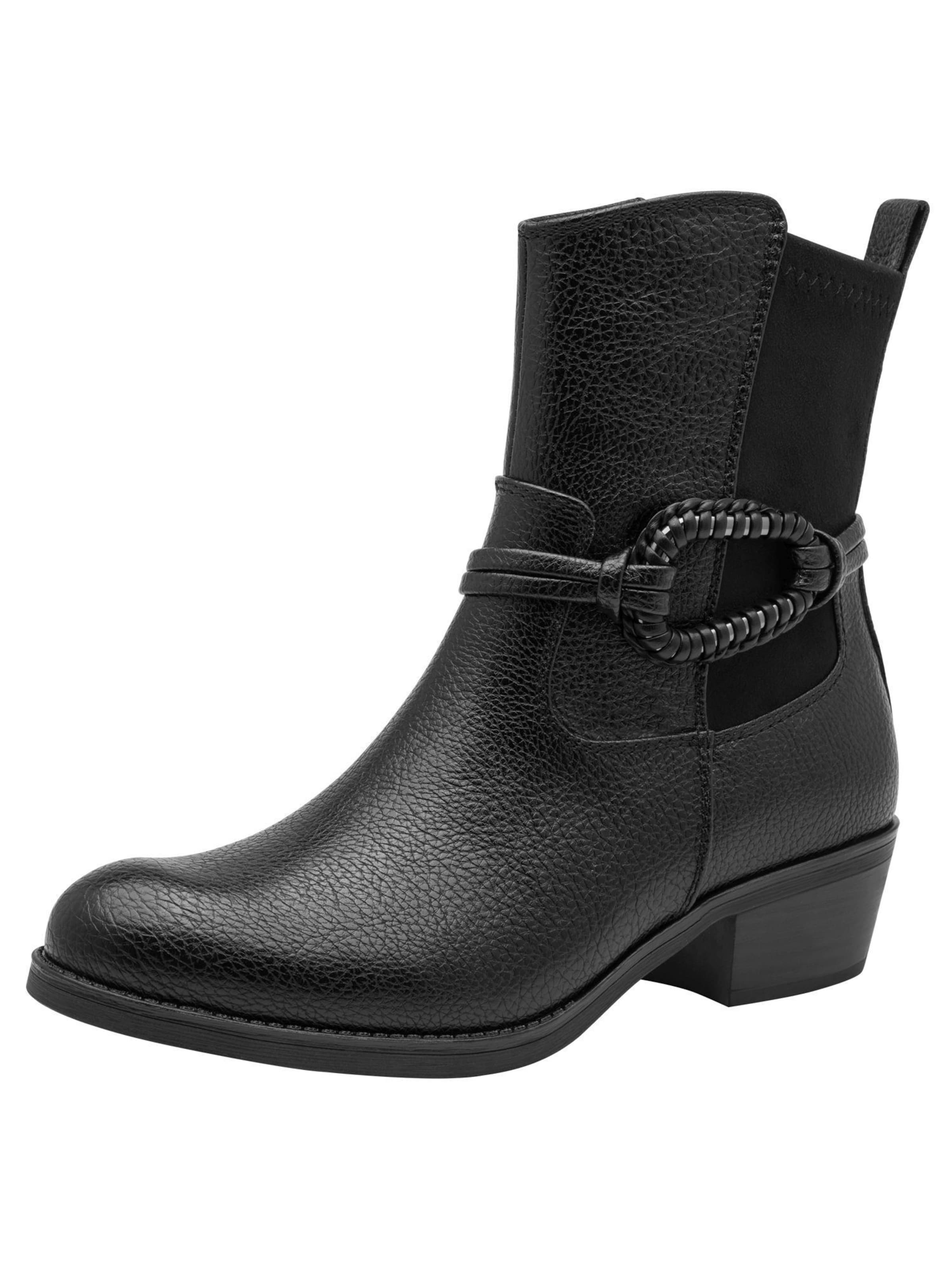 MARCO TOZZI Ankle Boots in Black: front