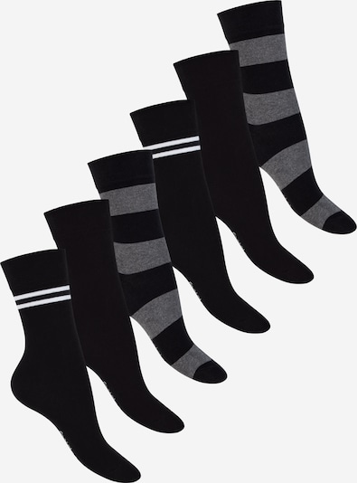 footstar Socken 'Ringel' in 35-38 in anthrazit / schwarz / weiß, Produktansicht