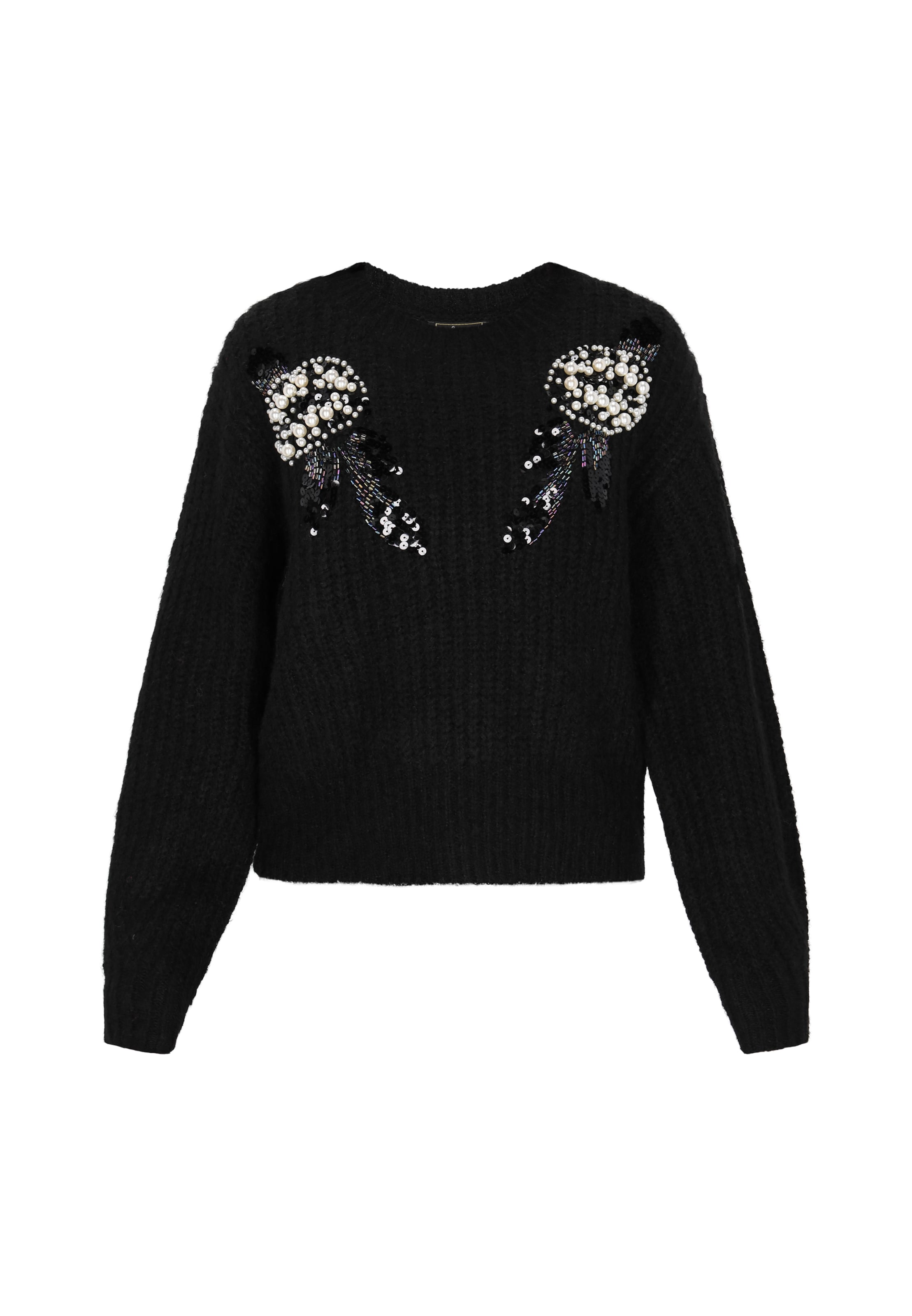 faina Pullover in Schwarz: Vorderseite