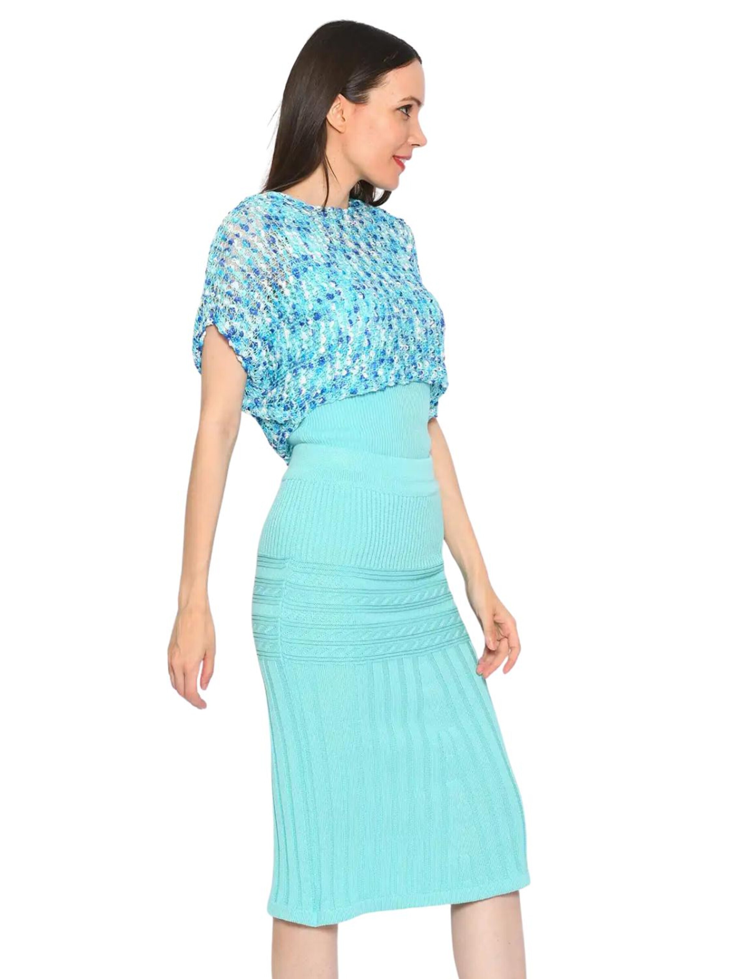 Süel knitwear - Top de punto 'Summer 3D' en azul