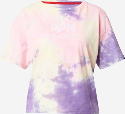 ALPHA INDUSTRIES T-shirt en violet pastel / rose pastel / blanc, Vue avec produit