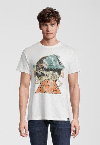 Recovered T-Shirt 'Star Wars Empire Strikes Back Retro X-Wing' in Weiß: Vorderseite