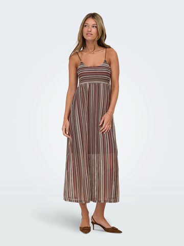 ONLY Плетена рокля 'ONLSANDY' в кафяво: отпред