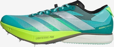 ADIDAS PERFORMANCE Laufschuh 'Adizero Avanti XC' in 36 in türkis / silbergrau / tanne / neongrün, Produktansicht