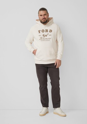 s.Oliver Men Big Sizes Sweatshirt in Beige