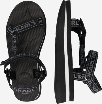 Karl Lagerfeld Strap Sandals 'VELOCITA' in Black