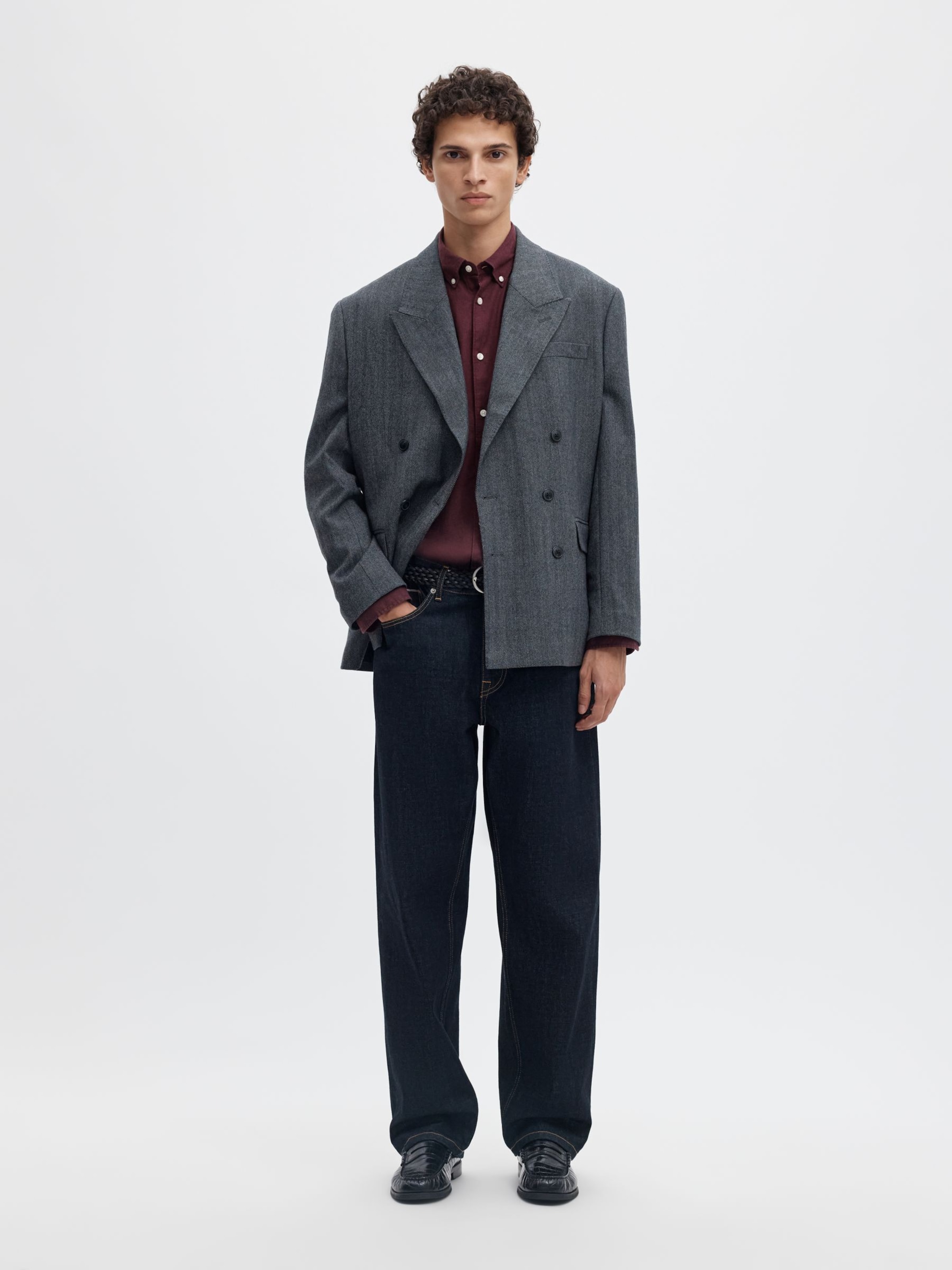 SELECTED Regular fit Button Up Shirt 'SLMCole' in Red