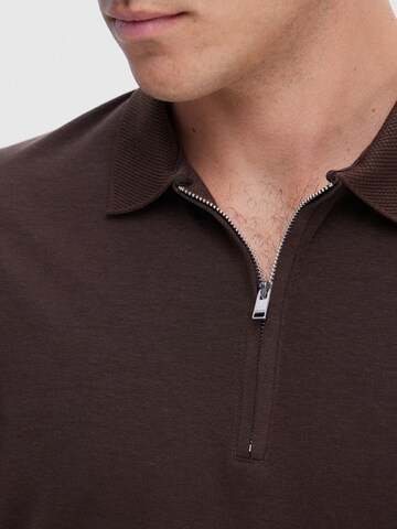 Maglietta 'Fave' di SELECTED HOMME in marrone