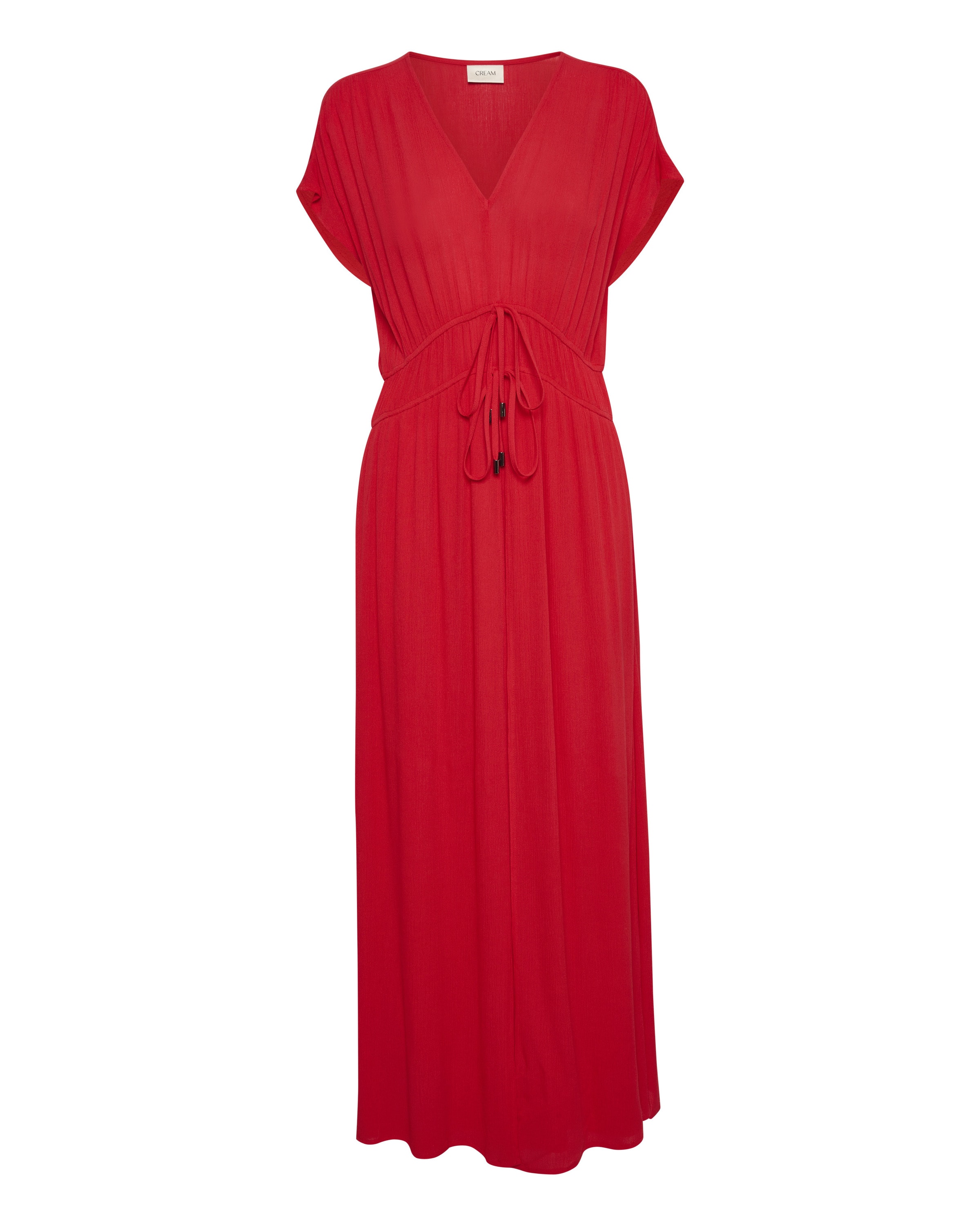 Cream Dress 'Allie ' in Red: front