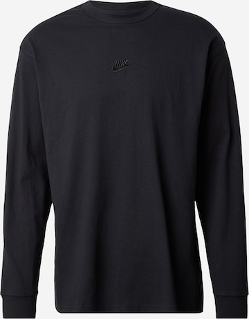 melns Nike Sportswear T-Krekls 'PREM ESS': no priekšpuses