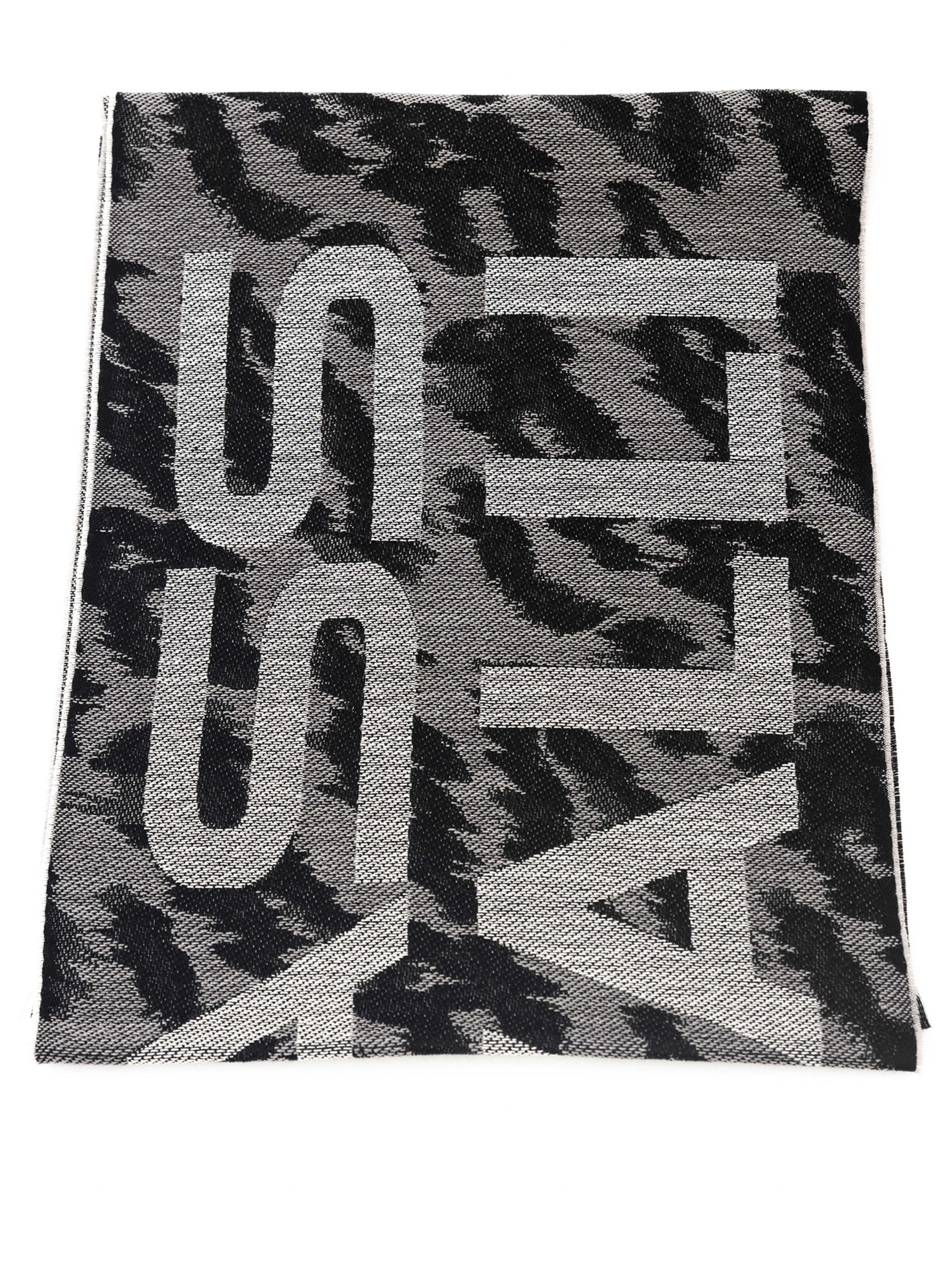 Sciarpa 'Sciarpa Unisex in Vera Pelle CLASS CAVALLI - Fantasia Geometrica 180x36 cm' di Cavalli Class in grigio: frontale