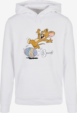 ABSOLUTE CULT Sweatshirt 'Tom And Jerry - Egg Run' in Weiß: predná strana