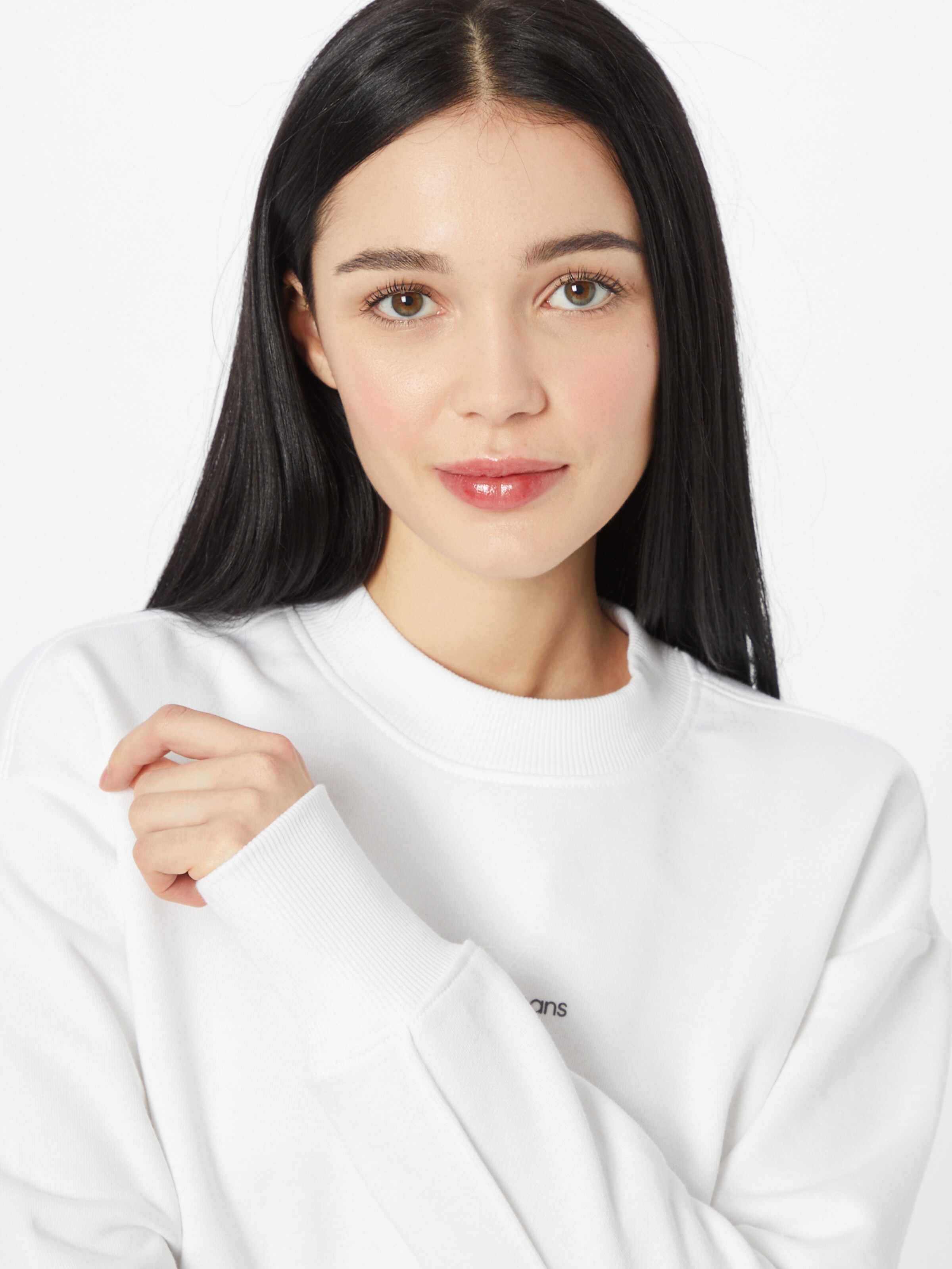 Frauen Sweat Calvin Klein Jeans Sweatshirt in Weiß - EL56455 Frauen Sweat Calvin Klein Jeans Sweatshirt in Weiß - EL56455