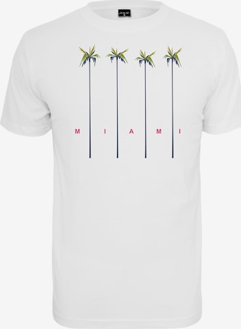 MT Men T-Shirt 'Miami Palms' in Weiß: Vorderseite