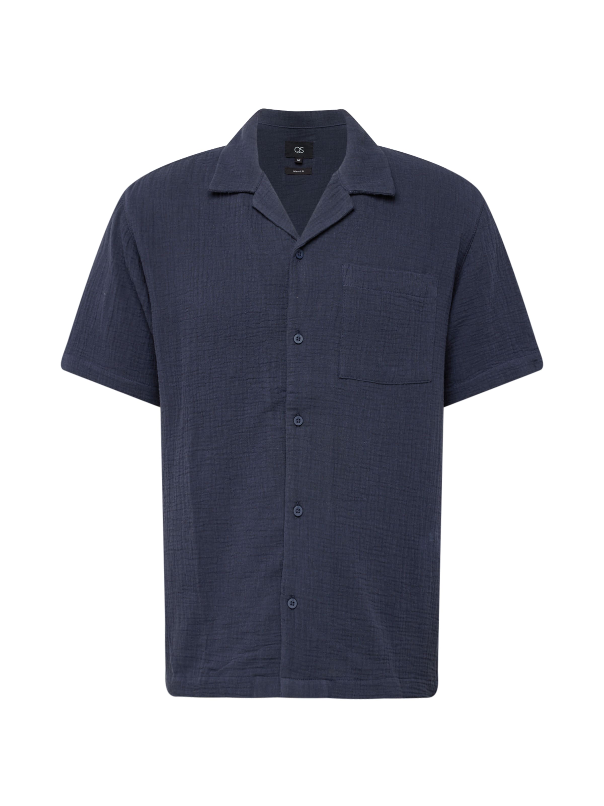 QS Regular Fit Hemd in Blau: Vorderseite