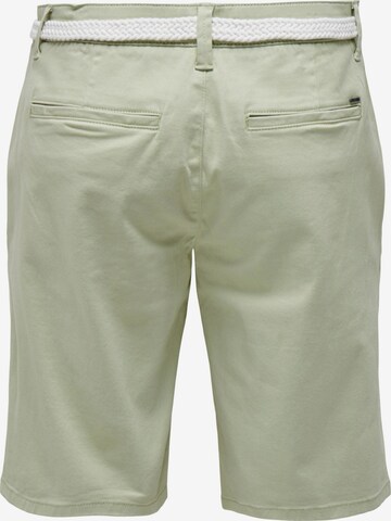 Only & Sons Regular Chino Pants 'WILL' in Green