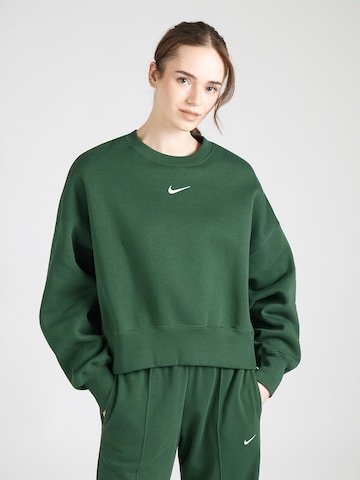 Nike Sportswear Tréning póló 'Phoenix Fleece' - zöld: elől