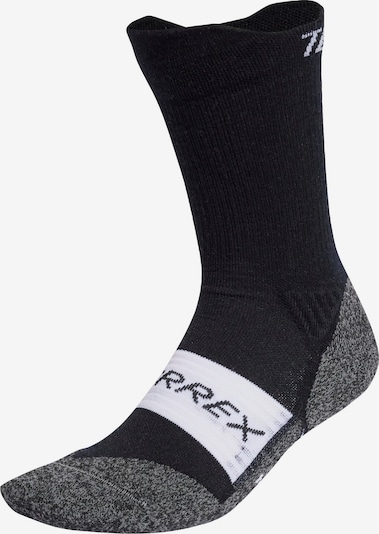 ADIDAS TERREX Sportsocken 'COLD.RDY Crew Wool' in graumeliert / schwarz / weiß, Produktansicht