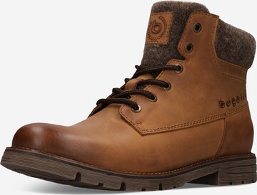 Bottines à lacets bugatti en marron : devant