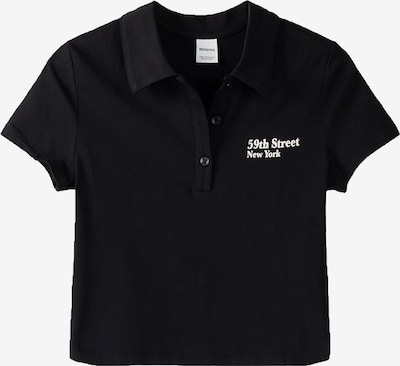 Bershka T-Shirt in creme / schwarz, Produktansicht