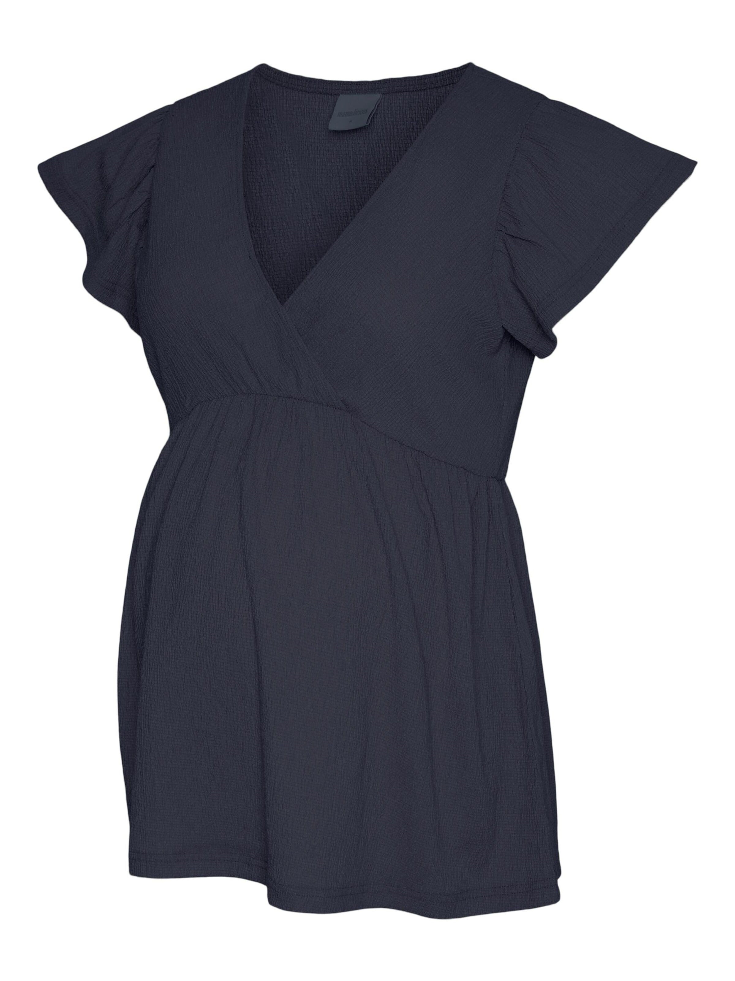 MAMALICIOUS Chemisier 'MLCaileen' en M en bleu nuit, Vue avec produit