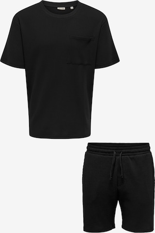 Tuta da jogging 'ONSSTEWARD' di Only & Sons in nero: frontale