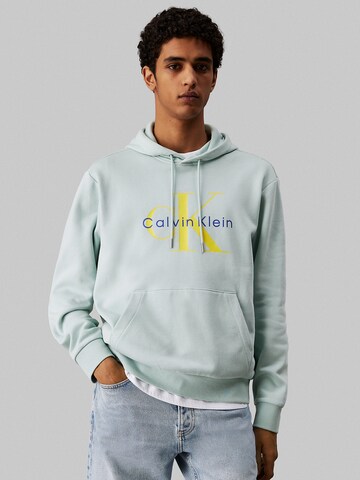 Sweat-shirt Calvin Klein Jeans en gris : devant