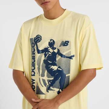 new balance Shirt 'Hoops Graphic Vintage' in Geel