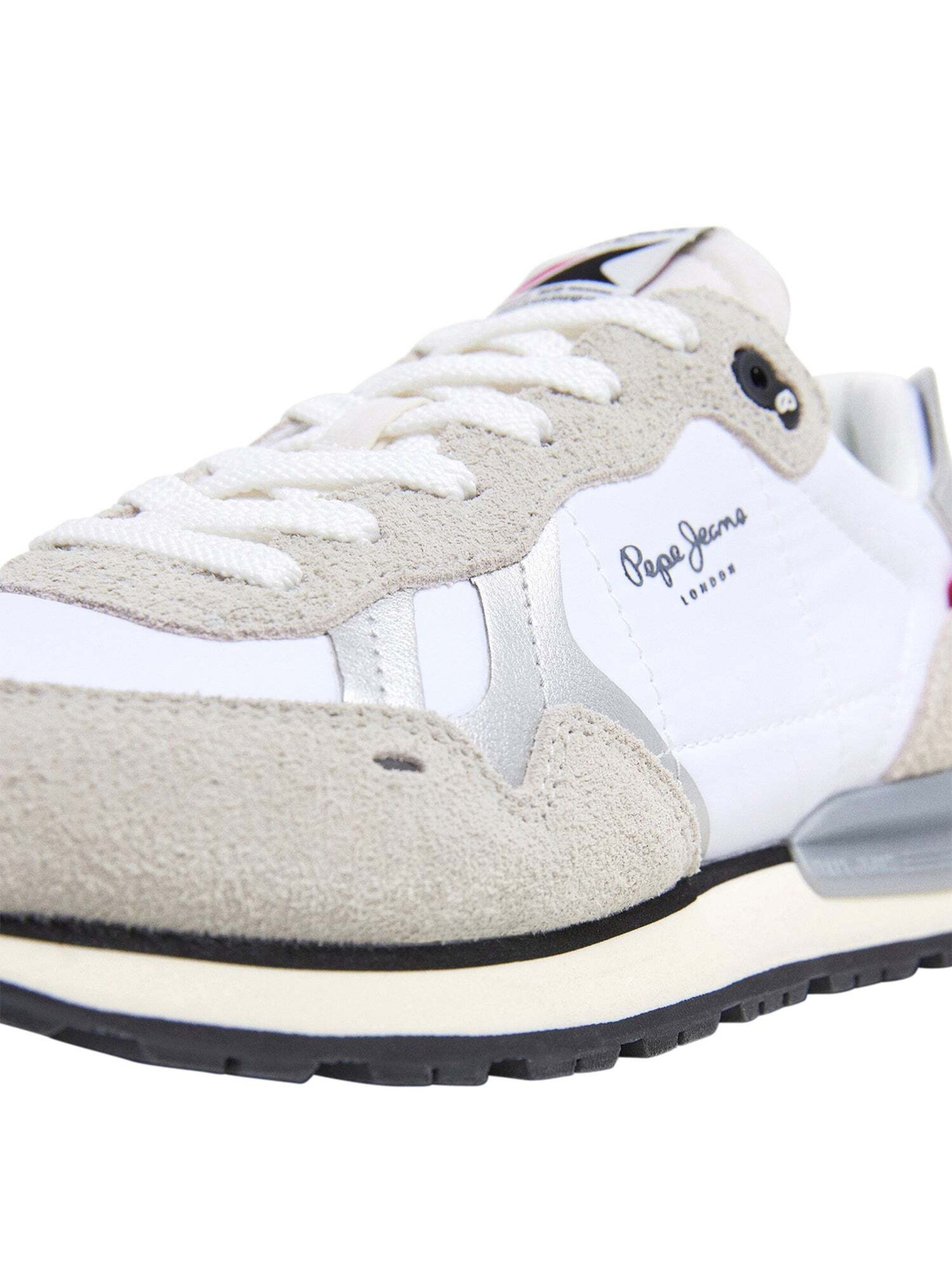 Sneaker bassa 'Brit Fly' di Pepe Jeans in bianco