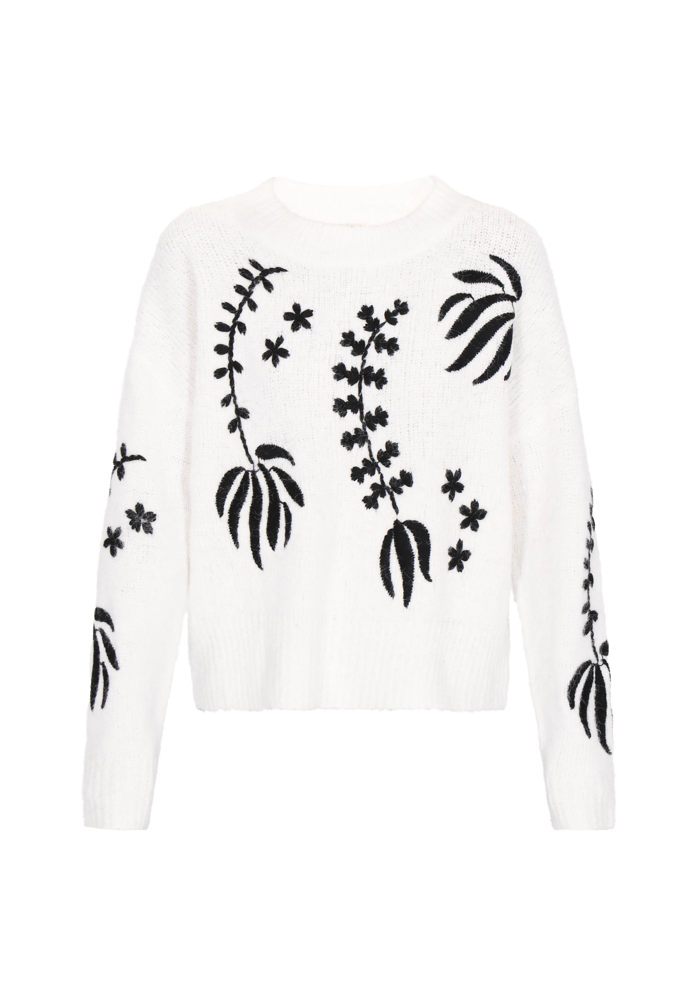 IZIAŠiroki pulover - bijela boja: prednji dio