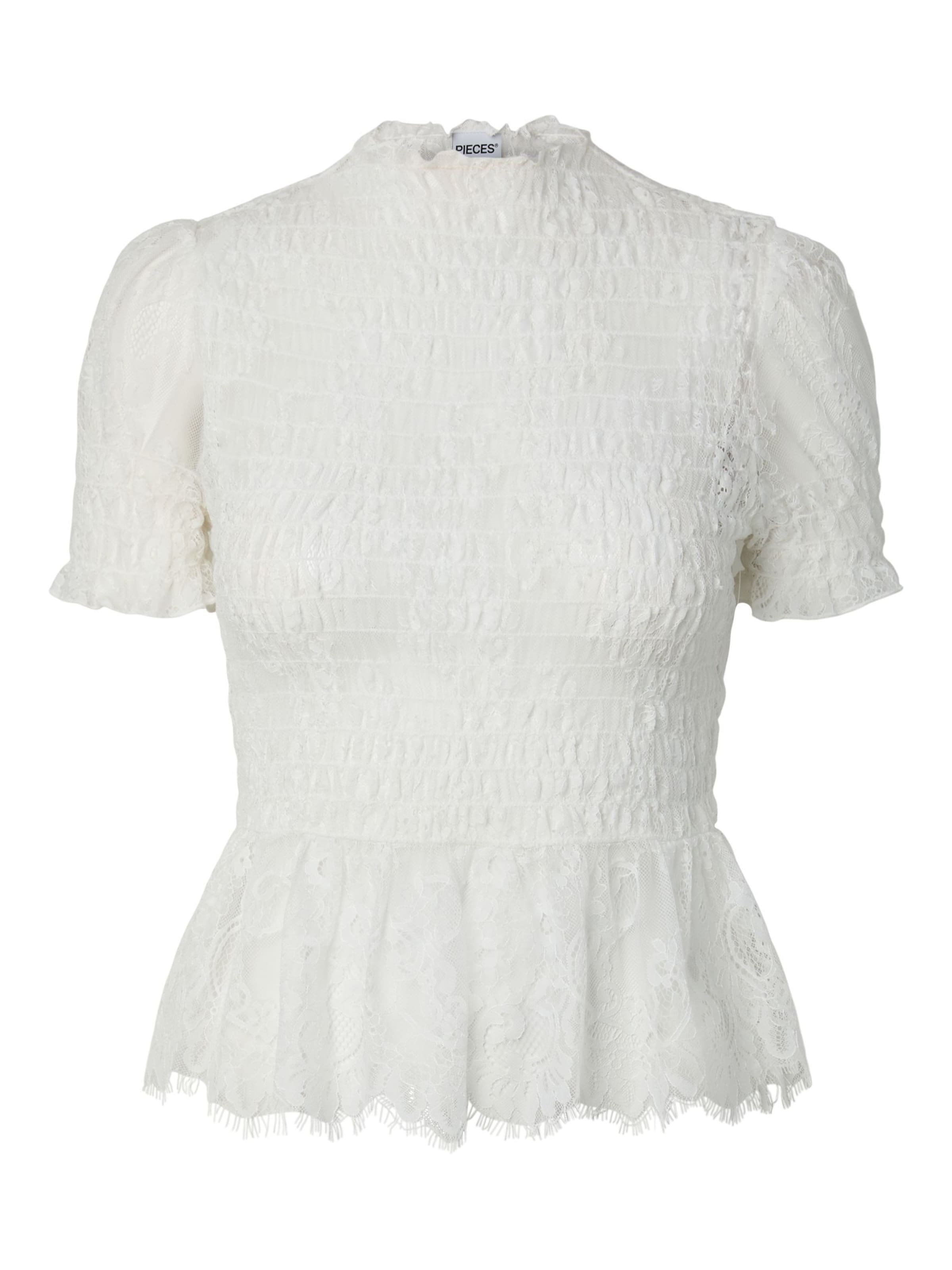 Camicia da donna 'PCJilly' di PIECES in bianco: frontale
