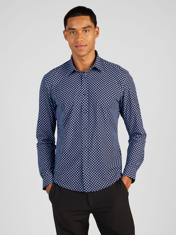 BOSS Black Regular fit Button Up Shirt 'Liam' in Blue: front