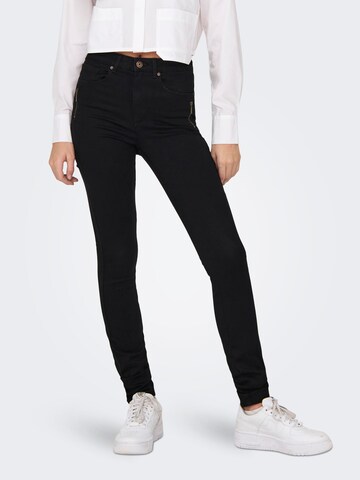 ONLY Skinny Jeans 'ROYAL' in Zwart: voorkant