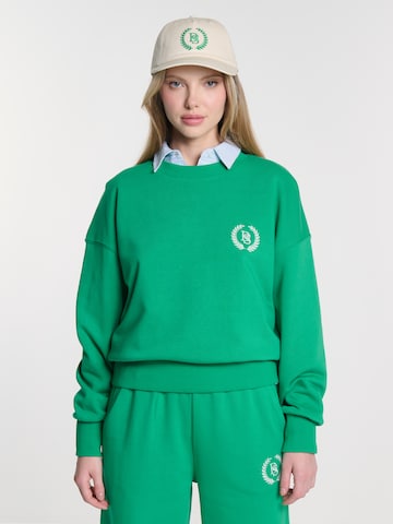 BIG STAR Sweatshirt 'SPRINGA' in Groen: voorkant