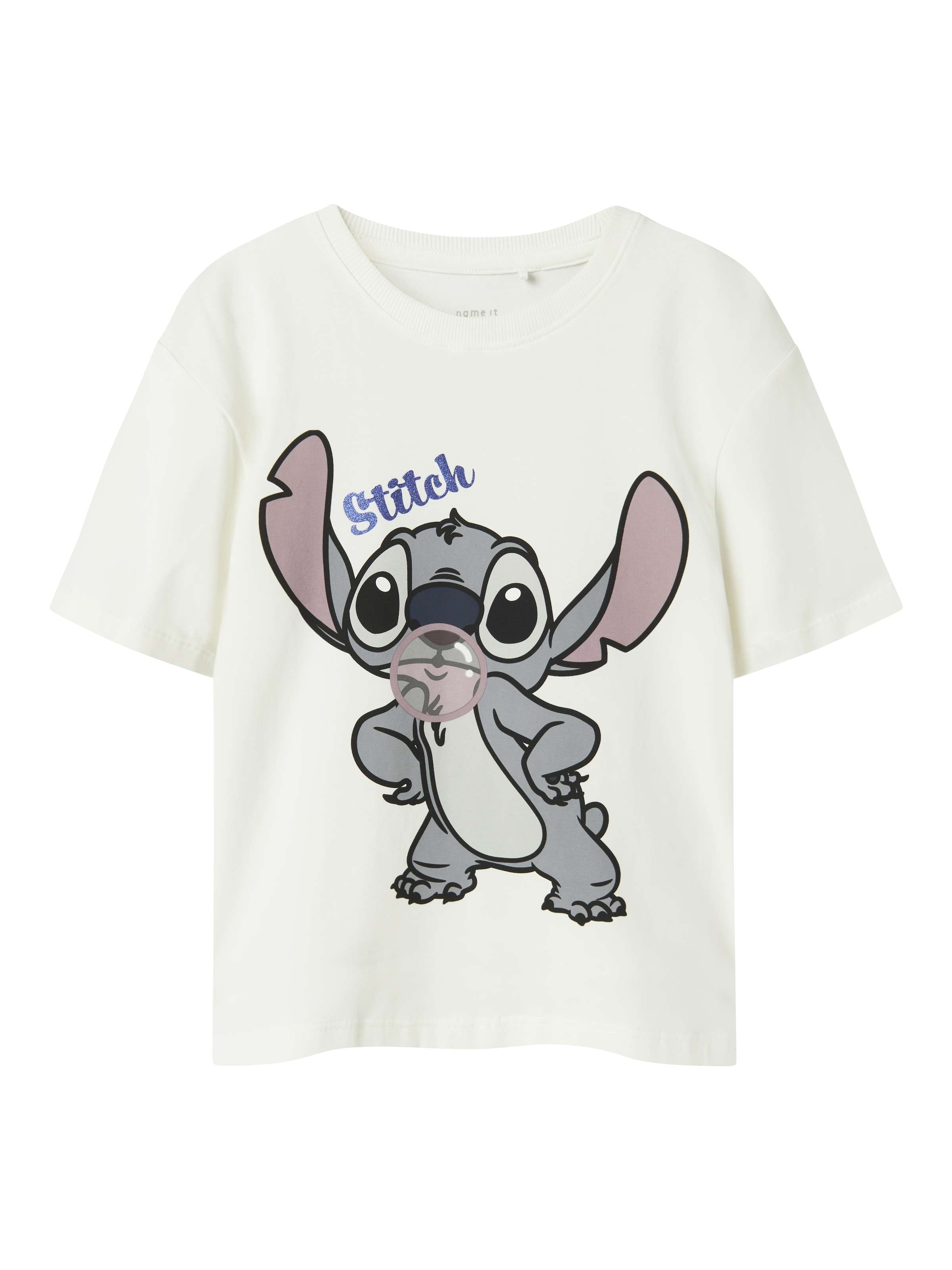 NAME IT Футболка 'NKFAkun Stitch' в Белый: спереди
