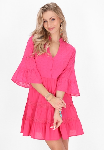 IZIA Dress 'Festival' in Pink: front