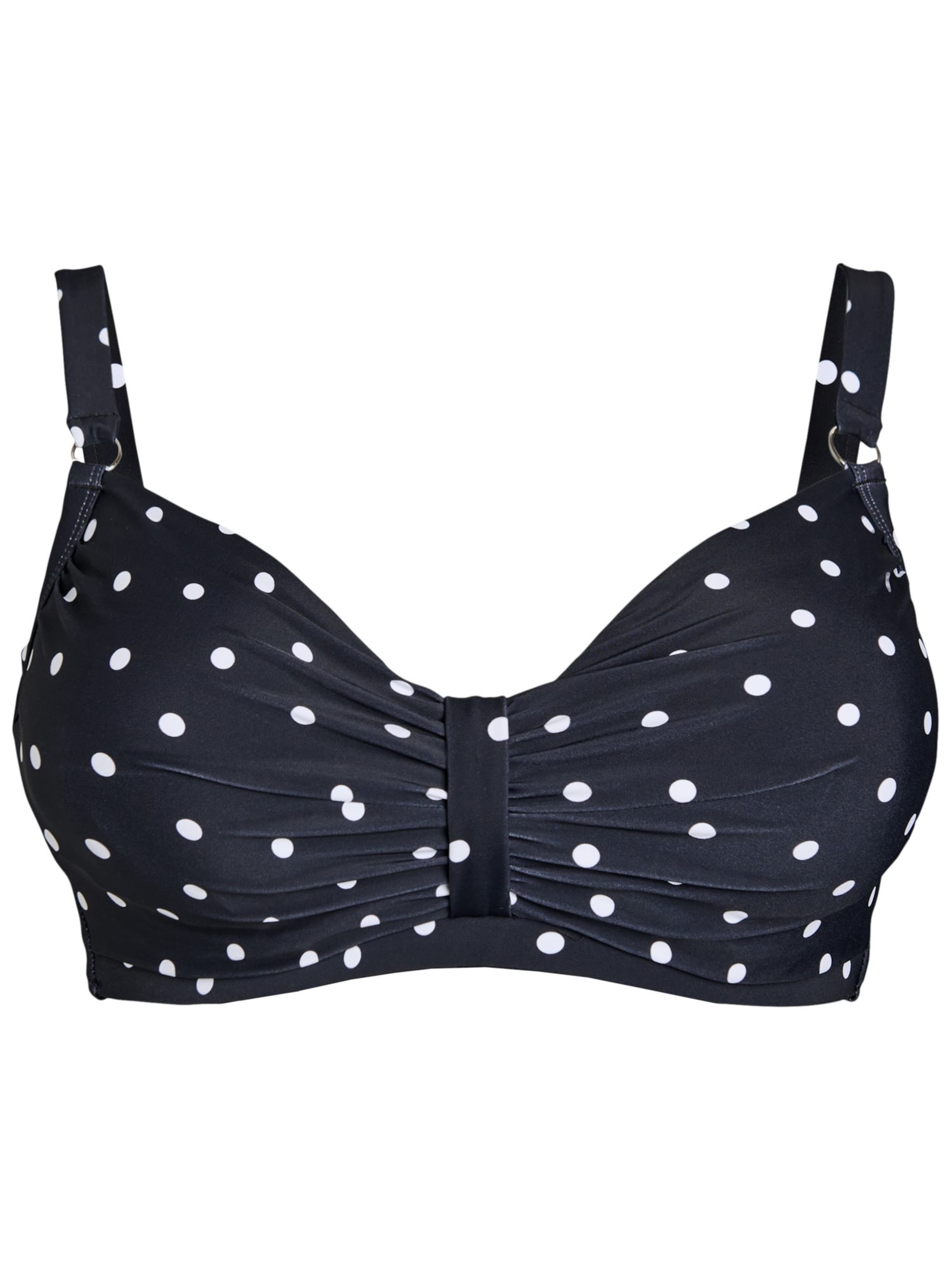 Swim by Zizzi Балконет Верх бикини в Черный: спереди